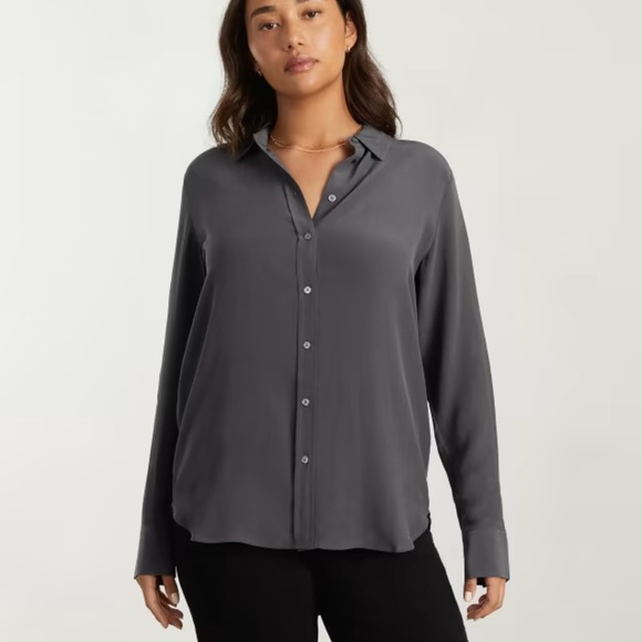 Everlane - The Washable Clean Silk Relaxed Shirt, size 0 - Picture 2 of 5